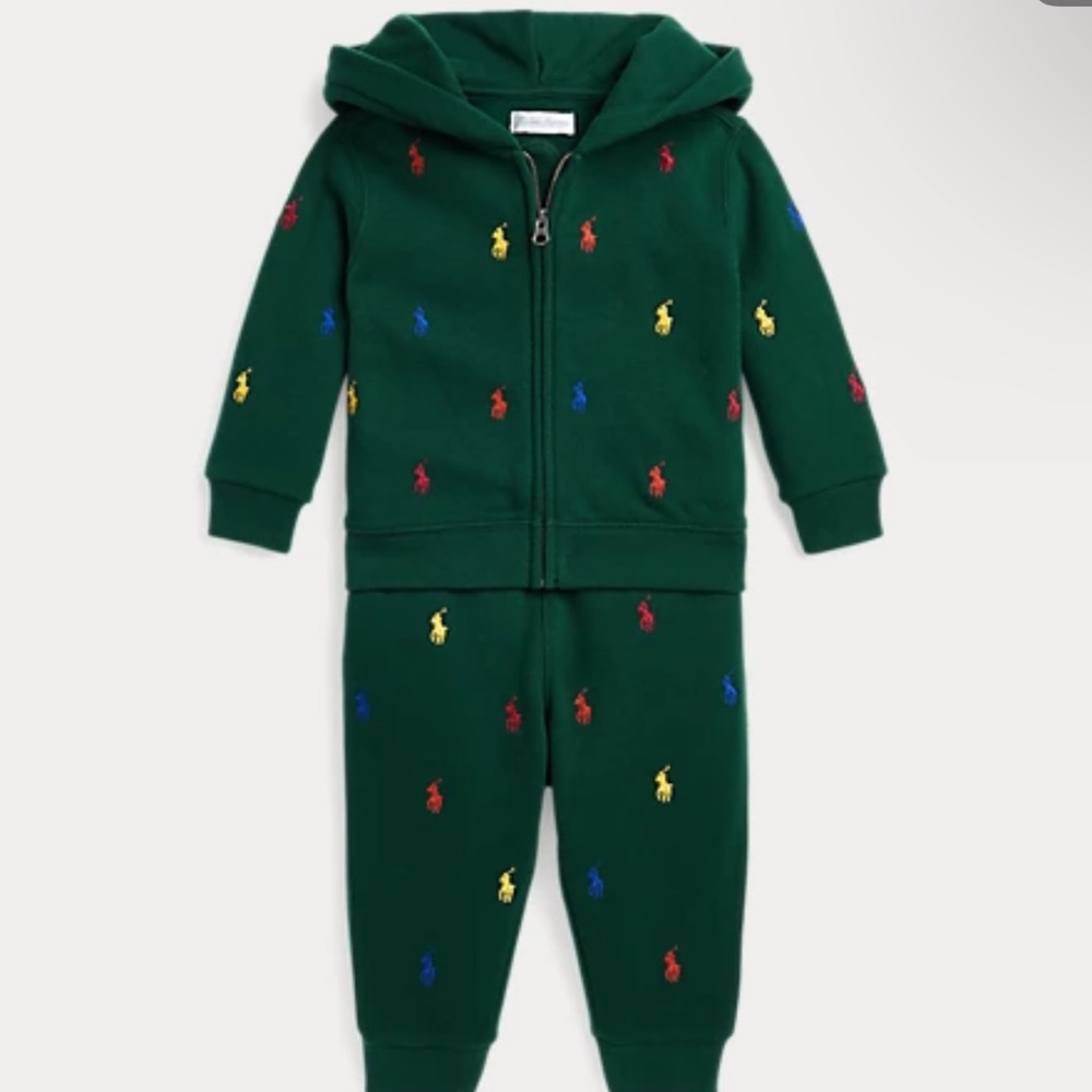 Polo Pony fleece hoodie & pant set